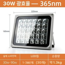 UV램프 경화 고출력 업소용 LED 잉크, 41-50W, 30W 광효율 365nm