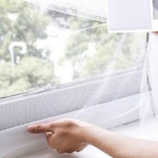 창문모기장 붙이는 창문 모기장 접착식 벨크로 방충망 창문형모기장