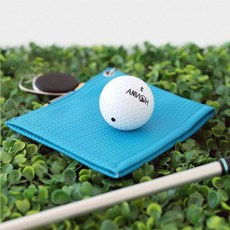 라운딩 캐디 골프 릴타입 볼타올 와이어 고리형 필드 클럽 수건 닦개, 1개, 1jsb 퍼플