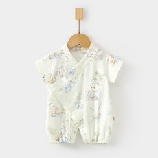 HYLSS 連體衣寶寶夏款爬服短袖哈衣兒童夏季空調服新生兒