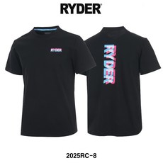 라이더 티셔츠 배드민턴 반팔 상의 남성 여성 반팔티 코튼라이크 오버핏 블랙 2025RC-8