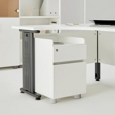 퍼스 2단 보조 서랍장 책상서랍, 화이트