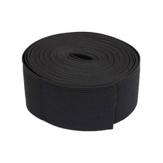재봉 의류 바지 액세서리용 10미터 평평한 탄성 밴드 고무 신축성 벨트 DIY 원단(흰색 5/8인치(15mm) x 10미터), Black, 2" (50mm) x 10 Meters