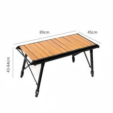 캠핑 의자 테이블 세트 다기능 접이식 전술 야외 피크닉 낚시 휴대용 접합 높이 조절 바베큐, Wood 색상