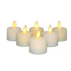 인테리어캔들 6 개 또는 12 개의 원격 제어 작은 Tealights 팩 홈 장식 양초 가짜 현실적인 따뜻한 화이트 댄싱 LED 스윙 캔들 라이트, 6 pcs not remote+beige