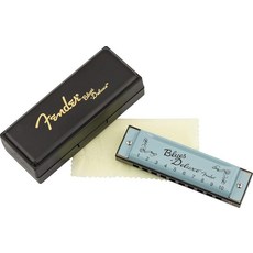펜더 블루스 디럭스 하모니카 선물용 소품 기타 액세서리 C키 10홀 하드 플라스틱 케이스 포함 다프네 블루, Fender Blues 디럭스 하모니카, 스타킹 스터퍼, 1개