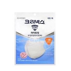 크리넥스 입체형 마스크 대형 KF80, 1개입, 2개, 흰색