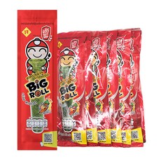 태국 타오케노이 김과자 빅롤 매운맛 2.5g X 12개, 3개, 30g