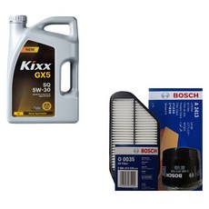 스파크(M300) 킥스 GX5 5W30 4L 엔진오일 필터 세트 0035-2413, 1개