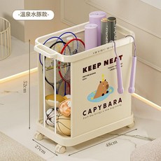大容量布藝收納籃, 不鏽鋼布藝收納筐 - 溫泉水豚, 1個