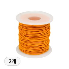 디어플레이스 탄성 고무줄 팔찌 염주 만들기, 2개, 02 옐로우 45m_1.2mm
