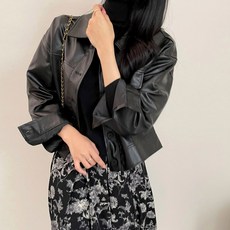 마이시즌 여성용 마렌 레더 가죽 자켓