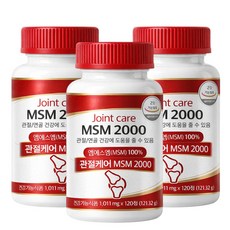 미국산 msm 관절영양제 2000, 3개, 120정