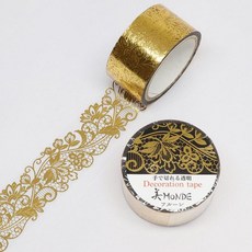 일본제 GR-4075 카미이소＜SAIEN 마스킹 테이프＞후르레(금박) 20 mm×3 m, 1개