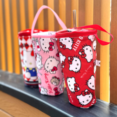 산리오 헬로키티 음료 텀블러백 키즈 물병 물병가방 물통주머니 물병파우치 대형 물병 얼음물 냉수, 1개, 러블리 핑크