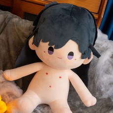 原創正版名偵探柯南周邊小蘭屬性40cm棉花娃娃可愛毛絨玩偶 生日禮物 交換禮物, 1個, 豆豆眼小蘭,40cm裸娃