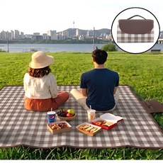 도토리컴퍼니 돗자리 두꺼운 휴대용 경량 피크닉 매트, 브라운