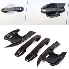 碳纖紋外拉手外門碗裝飾蓋 適用於 18-20 C-HR 汽車外飾配件 (6件入)