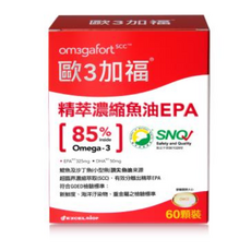 誠意樂活健康生活館 歐3加福 精萃濃縮魚油EPA 60顆/盒, 1個, 60份