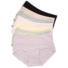 PINK LADY 森語柔棉 中高腰純棉內褲, 6件組（隨機出貨不挑色）