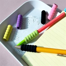 정그리마켓 펜그립 세트 연필그립 연필홀더 샤프그립, 8p 블랙