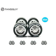 FANSGUY 5세트 12.8mm+12.8mm 1/64 핫 휠용 합금 자동차 BBC 시리즈, BBC-DP Silvering 5, 1개
