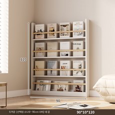슬림 벽선반 책장 책꽂이 진열 수납 선반형 거실 침실 인테리어, 1단, P_90cm 폭 6층 소나무