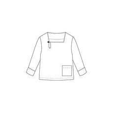 패션스타트 패턴인 P423 Blouse 아동 블라우스 셔츠 옷 패턴 도안 옷본 아동복, 1개, 혼합