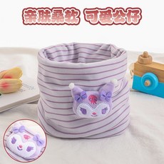 秋冬新款卡通掛耳面罩：女童寶寶防風保暖針織圍脖脖套，可愛卡通造型，柔軟親膚材質