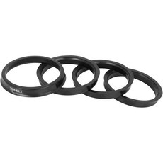 4pcs 플라스틱 72.6mm OD 64.1mm ID 자동차 허브 중심 링 휠 보어 센터 스페이서 허브 링 검은색 내구성 소재