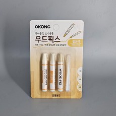 오공 우드 픽스 3p 메꾸미 바닥 마루 목재 가구 흠집 보수용 셀프 보수 크레파스 타입, 1세트, 밝은색