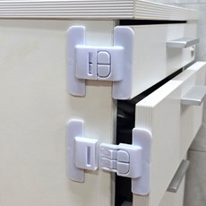 서랍 잠금장치 문열림방지 아기 안전 고정 가드 버클형, 상세참조, 1개