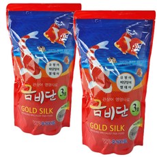 금비단 골드실크 대형입자 3호 잉어&금붕어 관상어 영양사료 500g*2개, 500g, 2개