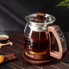 용성 차 끓이기 흑차 보이 유리 찜 티포트 전자동 보온 증기 끓이기 티포트 꽃 티포트 보양 포트, 스마트 차 끓이는 차종, 1개