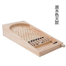 桌面彈珠機彈珠檯 決策選擇 創意彈珠賽道 復古童玩 手工木製彈珠檯 益智聚會遊戲, 原木色大, 1個