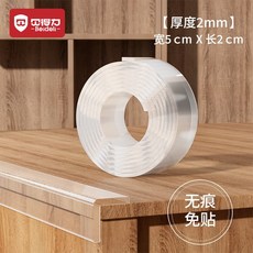 Beideli 透明防撞邊條, 透明膠布式防撞條 1mm厚*3cm寬*5, 1個