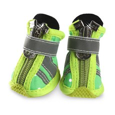 도기스쿨 애견 땡땡이 야광신발, 주황, 1개, 주황