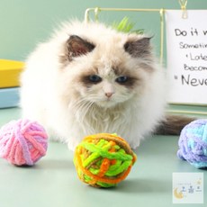 고양이장난감 털실공 솜털공