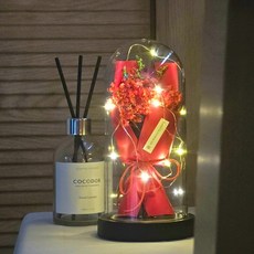 LED 레드 미니꽃다발 미니돔 무드등 기념일선물 인테리어 무드등 집들이 기념일 선물