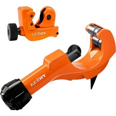 케리 2PCS 튜빙 커터 세트 15-2 헤비 듀티 파이프 디버링 툴 18-78 튜브 알루미늄 본체 GCR15 블레이드 컷 얇은 스테인리스 구리 플라스틱, 1/5" to 2"