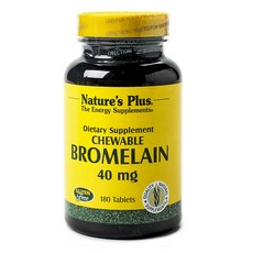 Natures Plus 無麩質鳳梨蛋白酶錠 40mg, 1罐, 180顆
