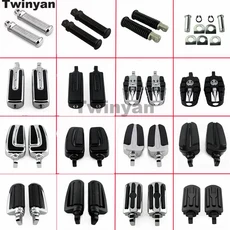 남성용 마운트 오토바이 고무 발받침 풋페그 바닥판 할리 다리미 XL 883 1200 스트리트 750 투어링 커스텀 다이나 FLD 소프, Style 3
