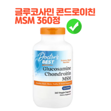 닥터스베스트 글루코사민 옵티 MSM 콘드로이틴 베지 캡슐 360정, 90회분, 1세트