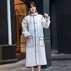 옆집샵 레인코트 우의 찢어지지않는 캡가드 라인핏 비오는날 쾌적한 비옷 우비