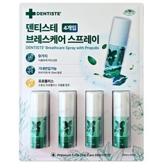 덴티스테 브레스 케어 스프레이, 15ml, 4개