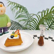 jing.geli 木柄咖啡勺 甜品叉 2支裝, 1支裝, 小勺一支裝