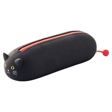 PuniLabo Smart Fit 躺姿筆袋, 黑貓, 1個