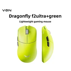 Vgn Dragonfly F2 2.4G 무선 3 모드 연결 경량 마우스 듀얼 8K 게임 Paw3950 센서 인체 공학적 디자인, 07 Ultra Yellow