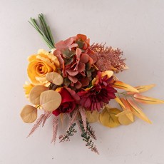 仿真秋色綜合花束 玫瑰繡球非洲菊 居家擺設裝飾 花藝插花 手作婚紗道具, 1個, 秋色綜合花束 / 一束