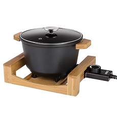 荷蘭公主 多功能陶瓷料理鍋 173026 173030 料理鍋 陶瓷鍋 火鍋 瑞士叉 調理鍋, 黑色, 1個